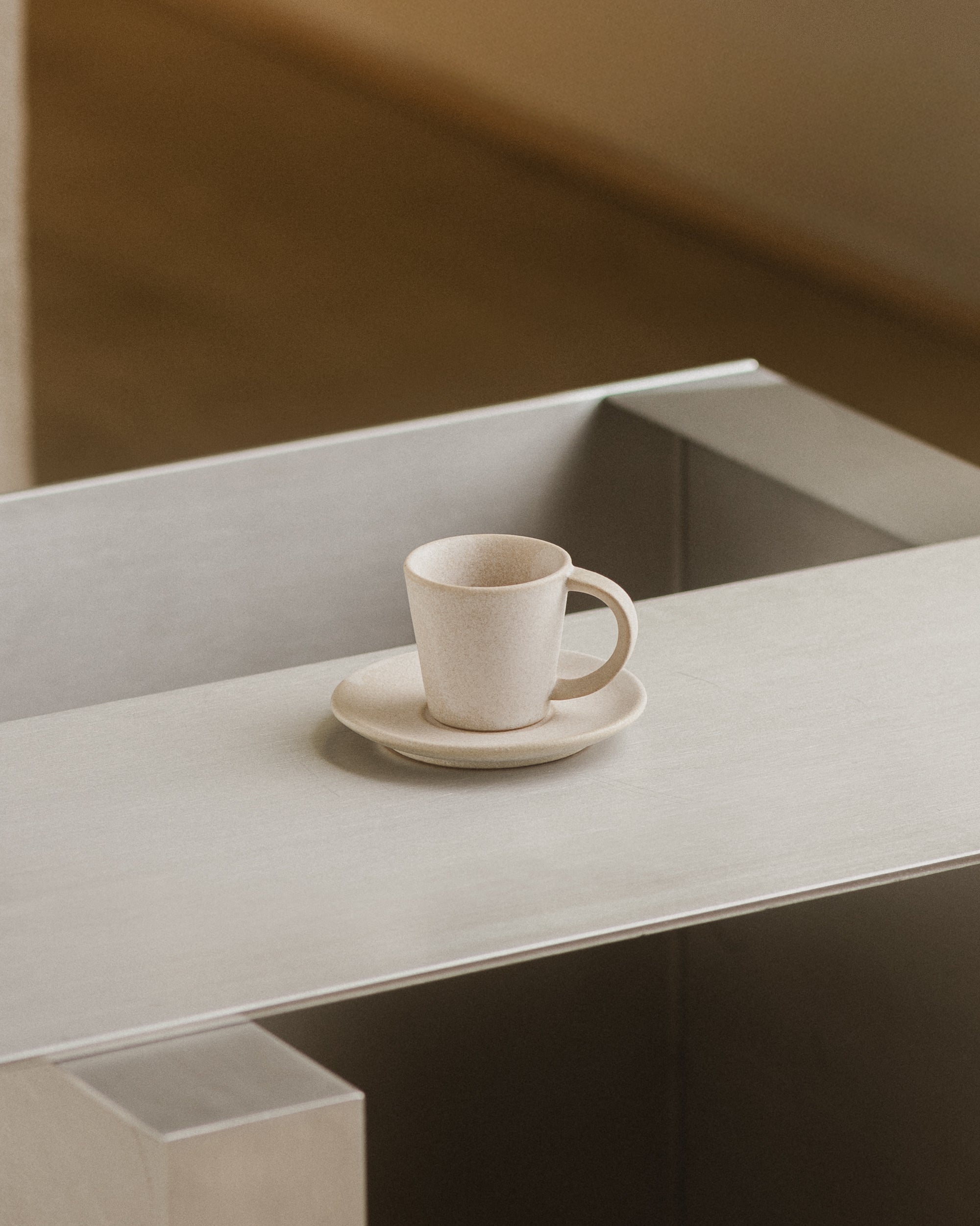 Espresso Cup and Saucer - Stone Beige