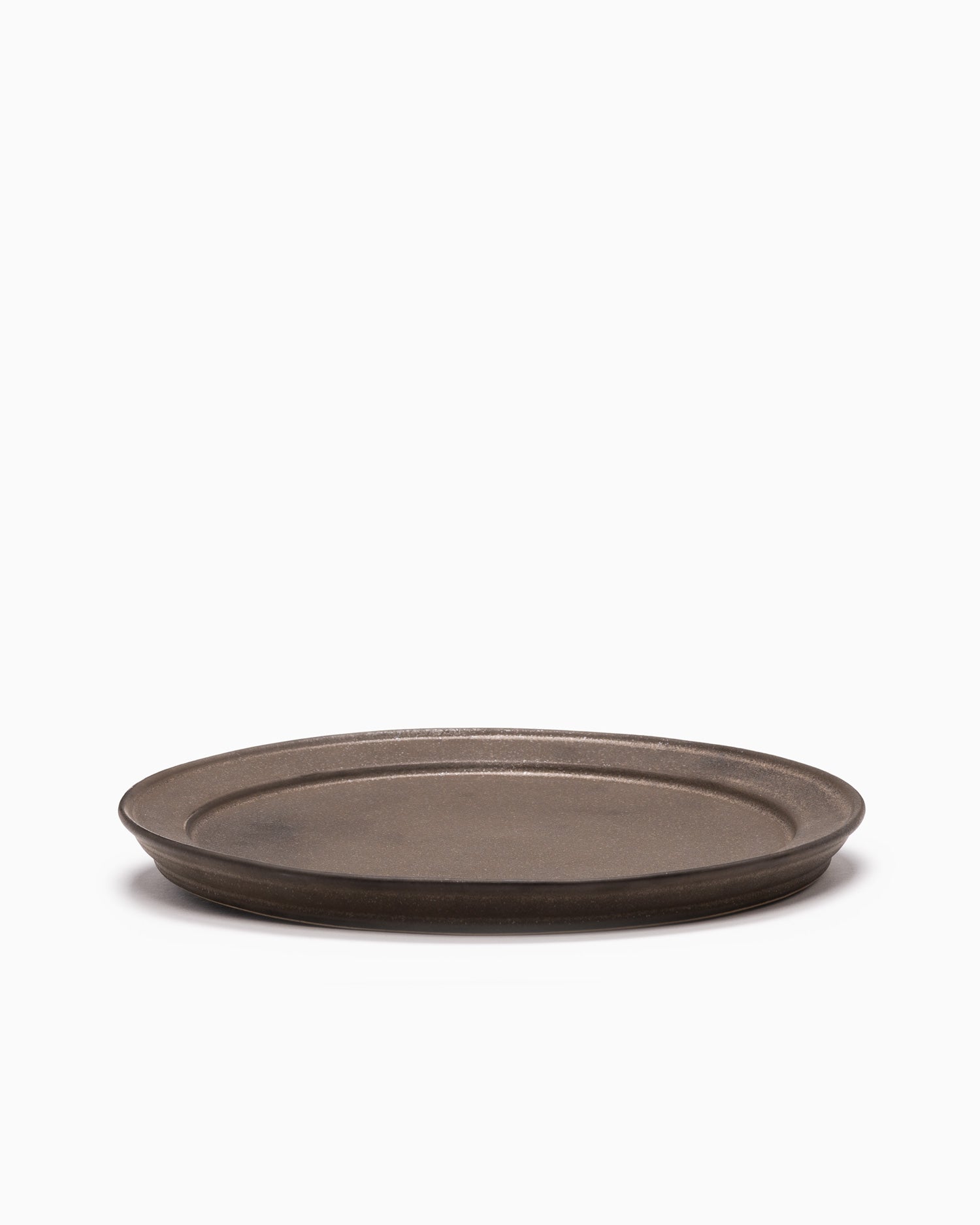 Narrow Rim Plate Large - Copper Brown