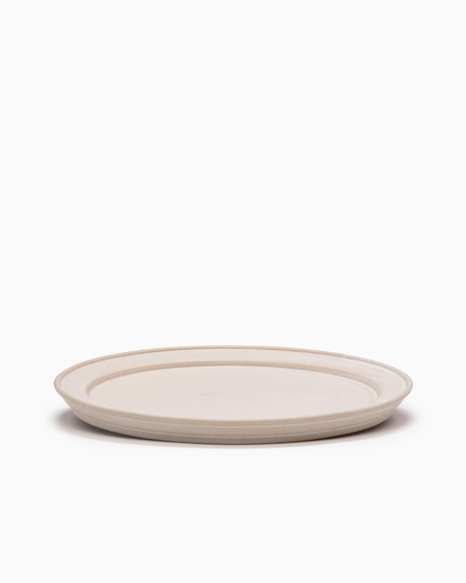 Narrow Rim Plate Large - Stone Beige