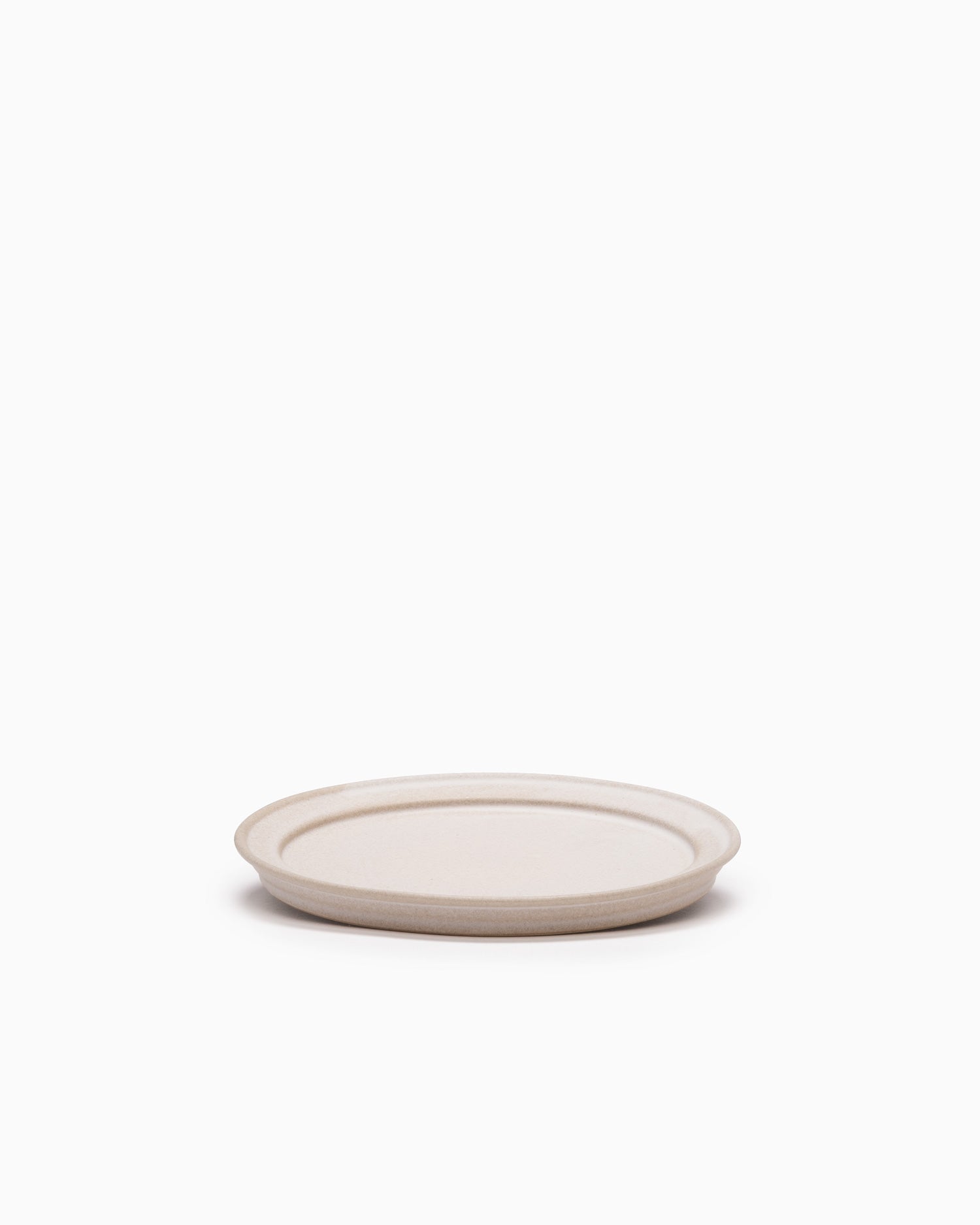 Narrow Rim Plate Small - Stone Beige