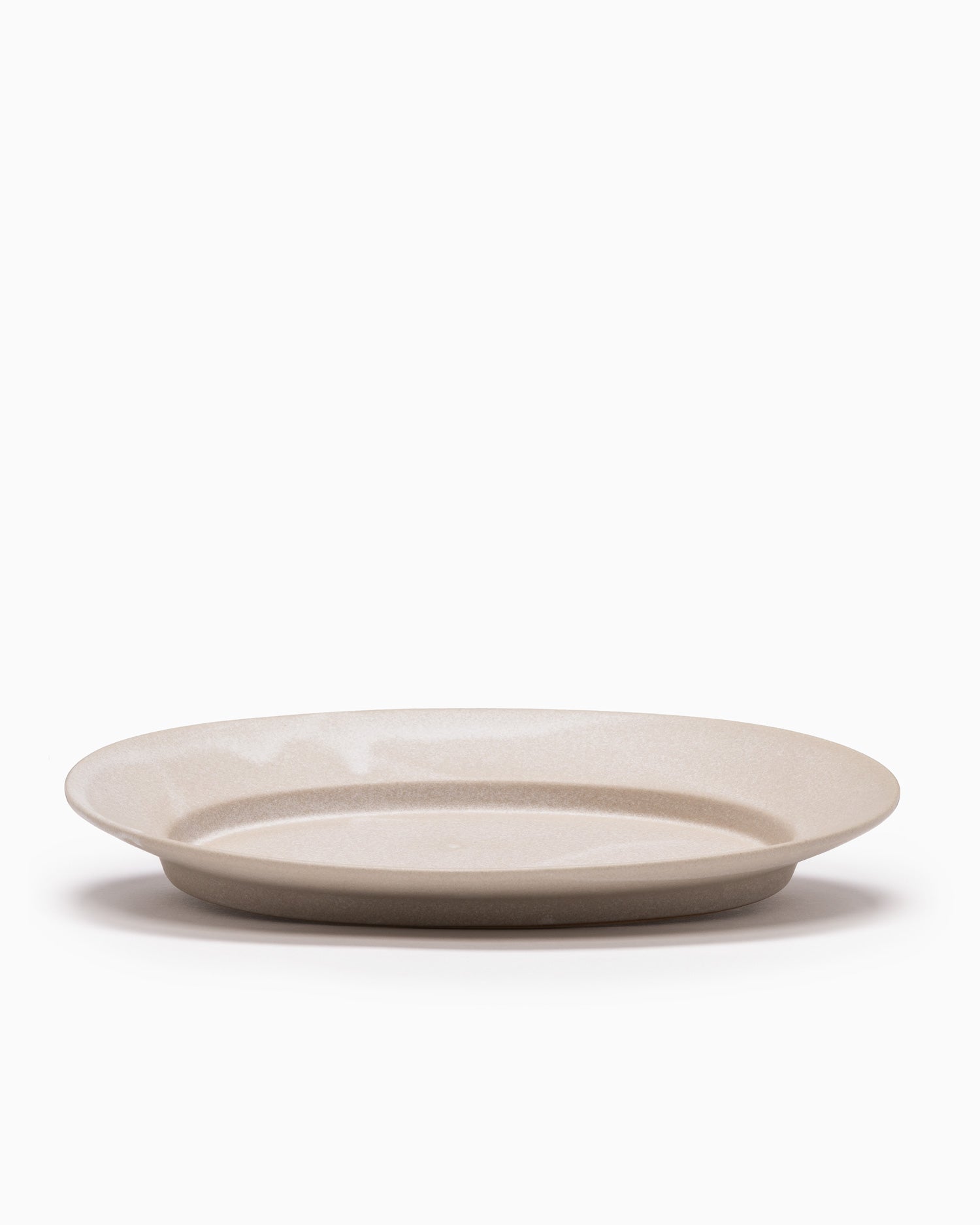 Rim Oval Plate Large - Stone Beige