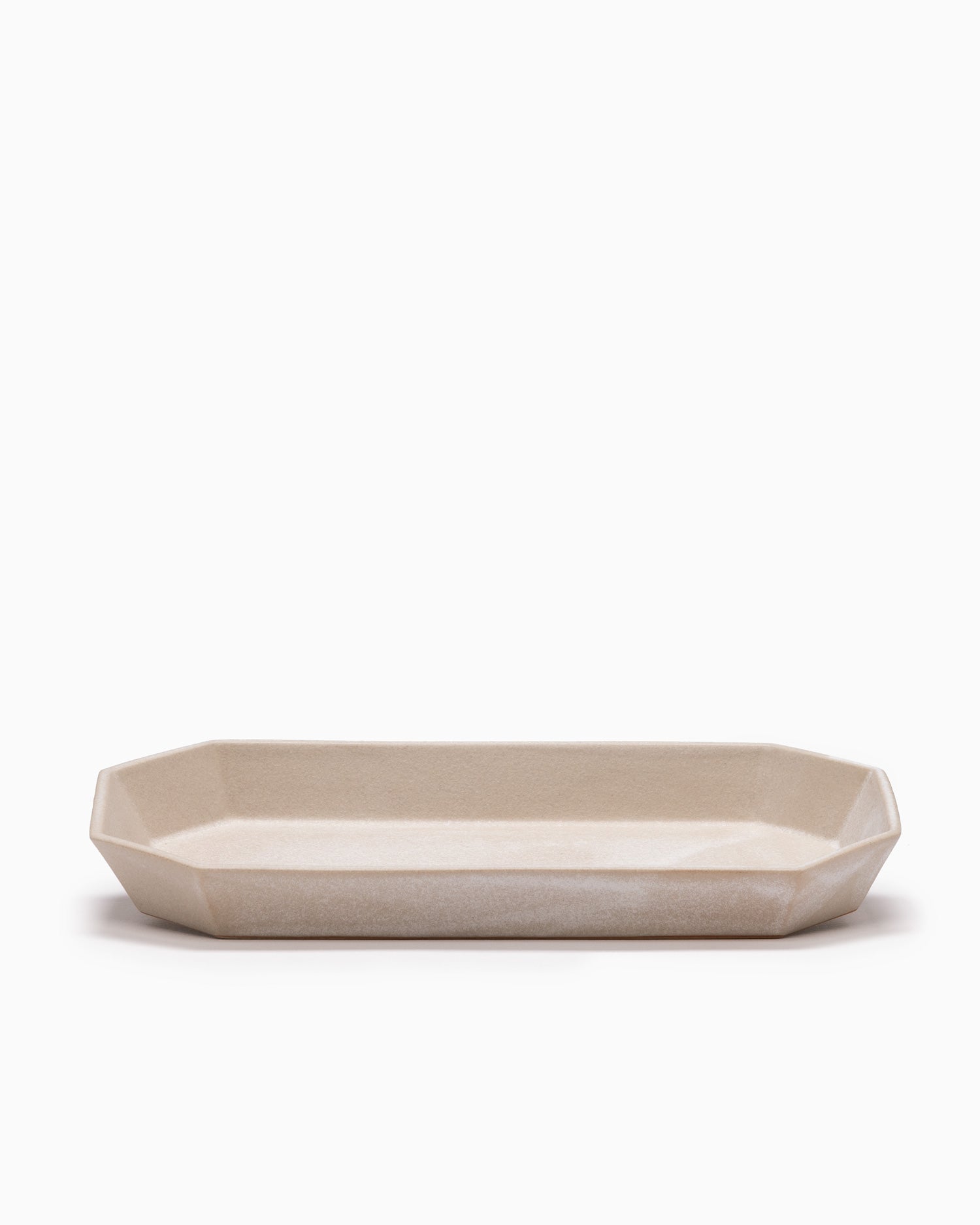 Wide Octagon Plate Large - Stone Beige