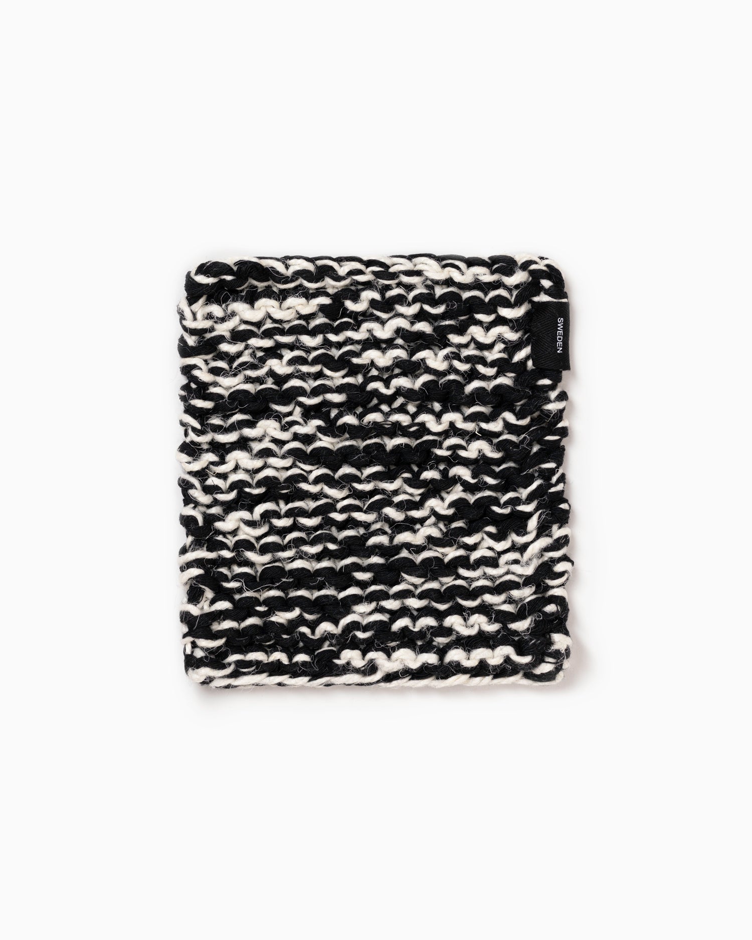 Knitted Linen Trivet – Black & White