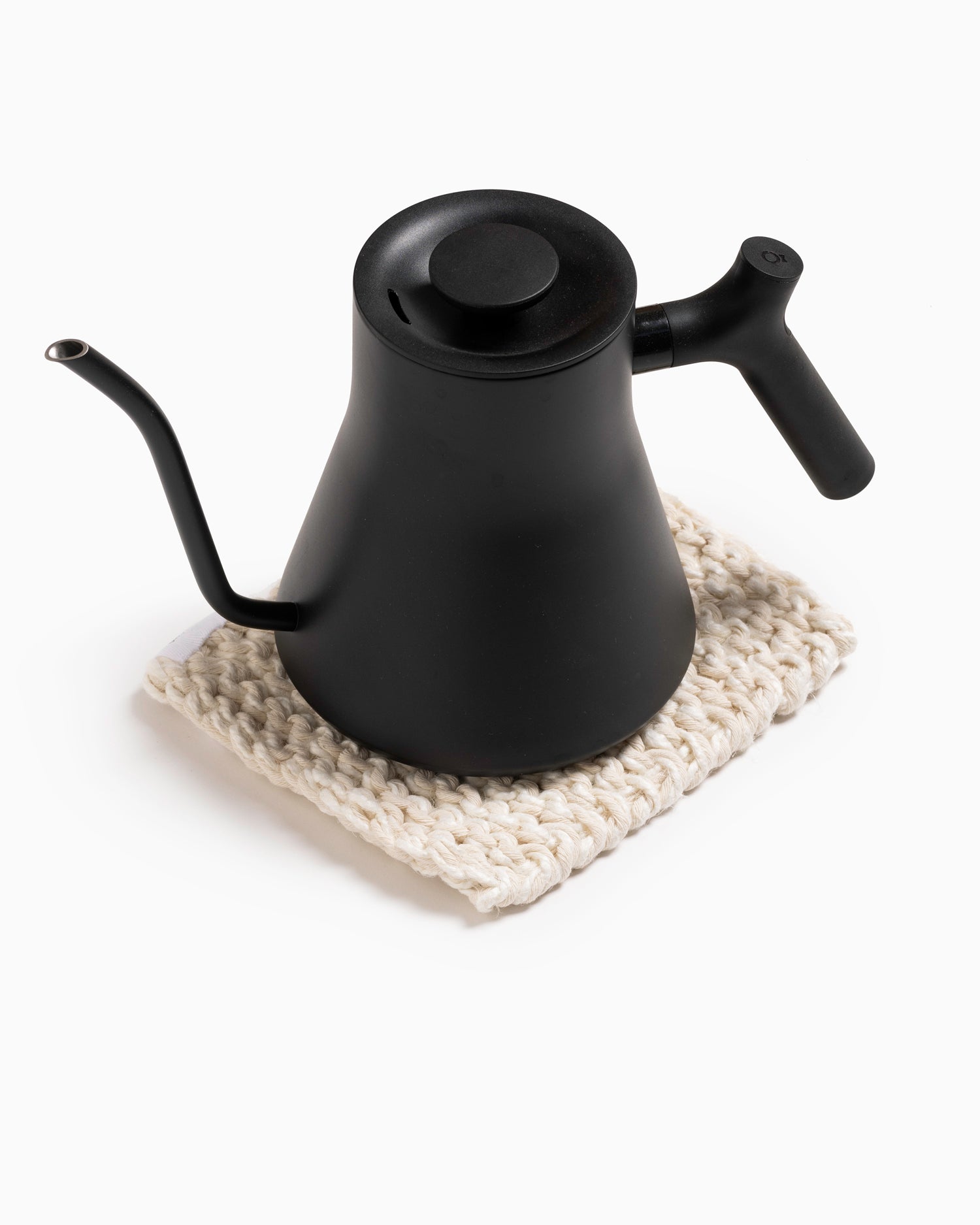 Knitted Linen Trivet – White