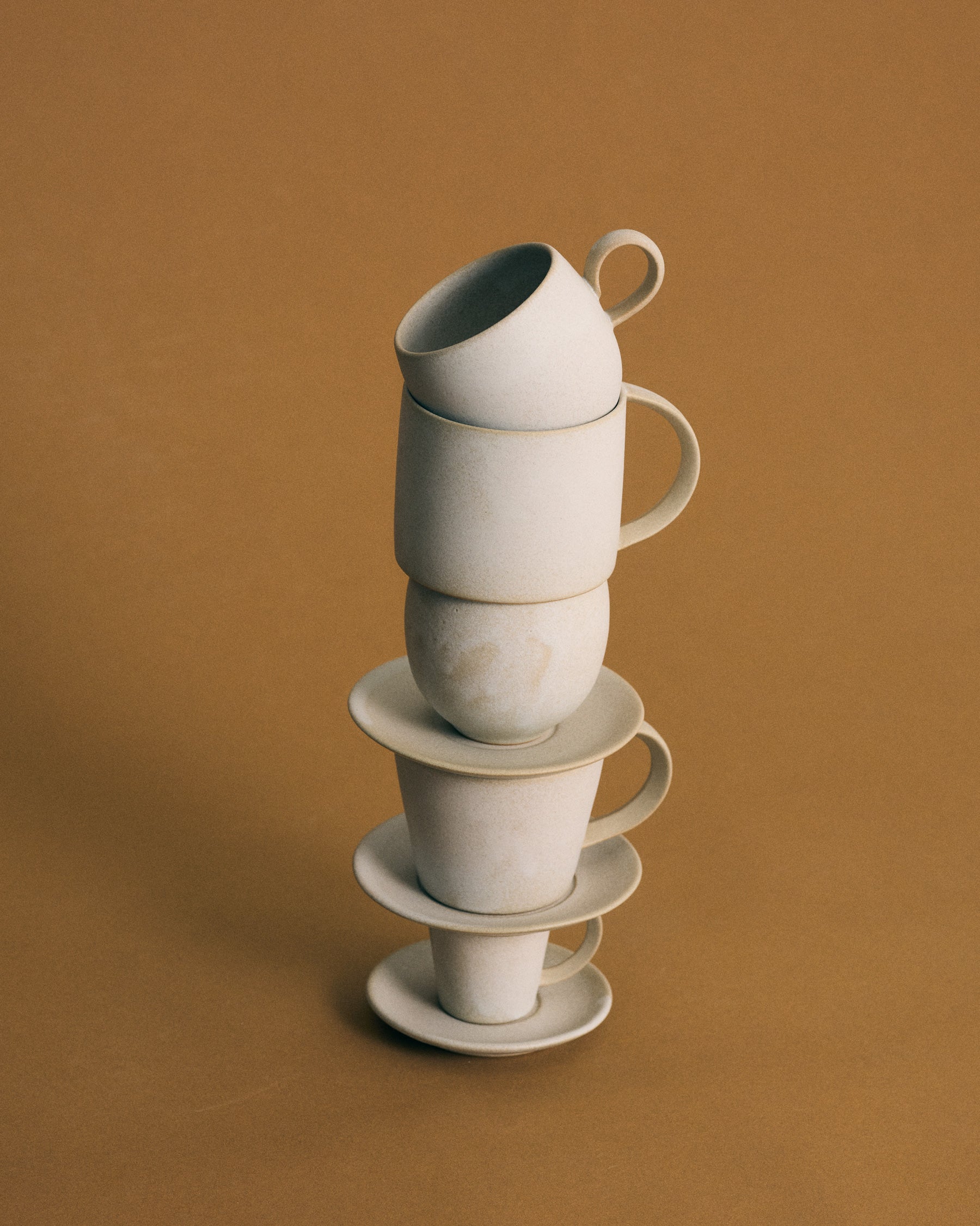 U Cup and Saucer - Stone Beige
