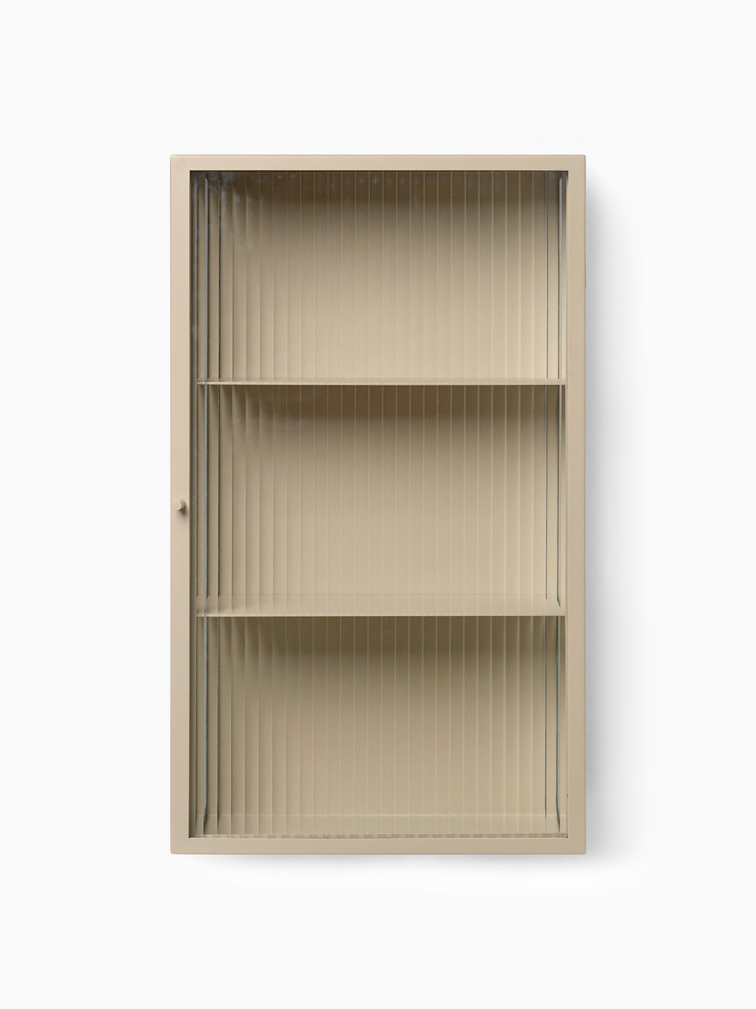 Haze Wall Cabinet - Reeded Glass Cashmere